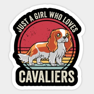 Just A Girl Who Loves Cavalier King Charles Spaniel Sticker